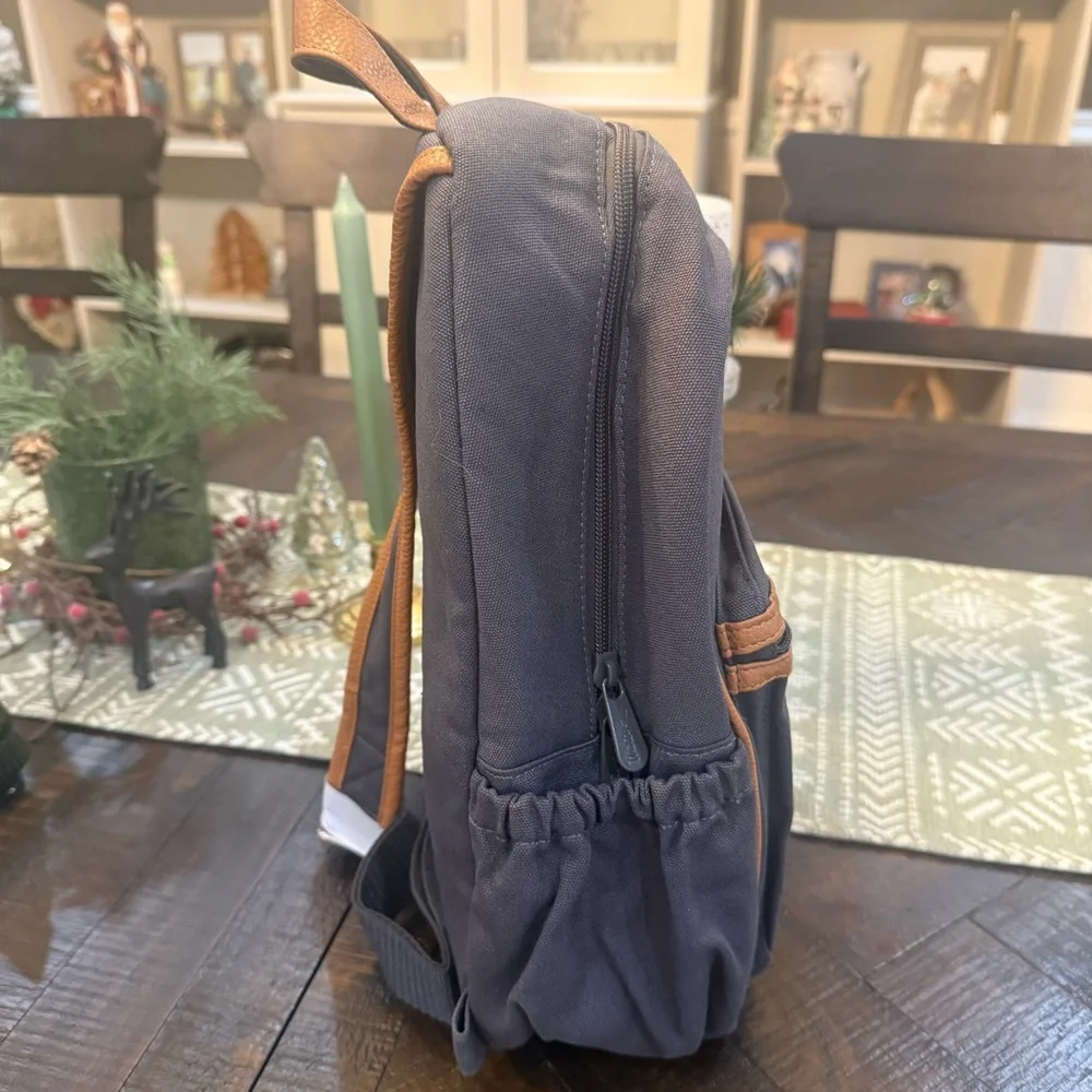 Thirty-One Thermal Sling Backpack Insulated Lunch Cooler Gray‎ Brown NWOT